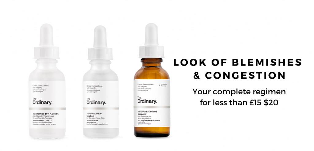 The Ordinary Regimen for Look of Blemishes & Congestion