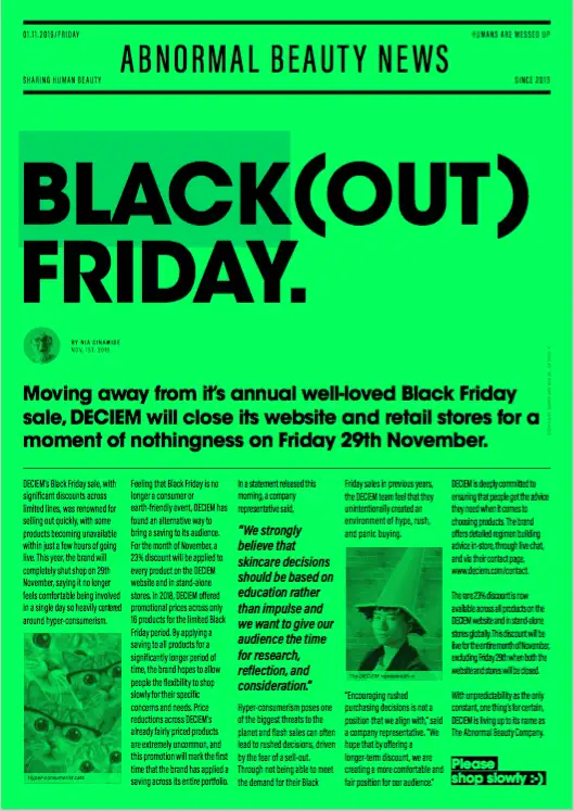 Deciem & The Ordinary Black Friday Sale