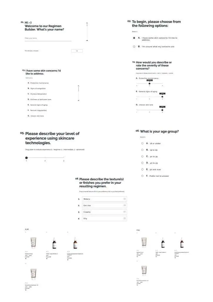 The Ordinary Regimen Builder