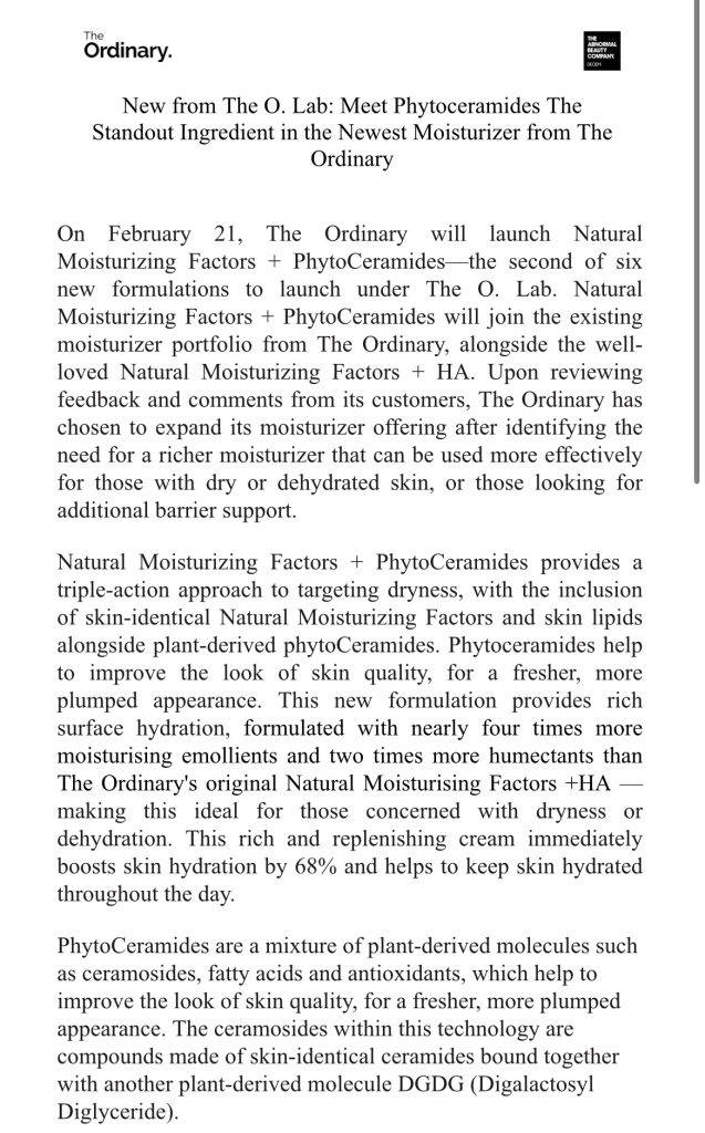 Natural Moisturizing Factors + PhytoCeramides