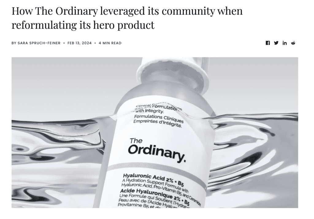 The Ordinary Facebook Group Glossy