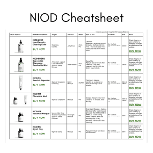 NIOD CHeatSheet